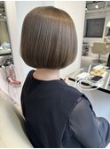 レイヤーボブ髪質改善ブリーチなしカラー艶髪