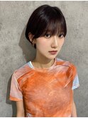 前髪あり耳掛け丸みボブコンパクトショート20代30代40代50代