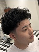 波巻きツイストスパイラルリバースセンターパートニュアンスパY