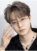 シースルーマッシュ韓国ヘアコンマバングラウンドマッシュ