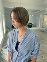 スーパーシーン(SUPER SCENE)&nbsp;ダークパープル/ナチュラルショート/夏のヘアアレンジ/宜野湾
