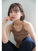 40代人気 韓国風 乾かすだけでまとまる 丸みのある大人ボブ