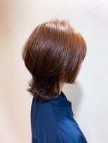 ライフ 住道店(Lyfe)&nbsp;大人女性くびれレイヤーショートボブ艶感カラー_ハッシュカット