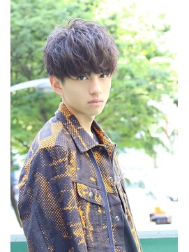 ネイビー(NAVY) フェザーマッシュソフトツーブロック無造作ショート好感度