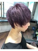【bacio】ハンサムショート  パープルカラー  外国人風