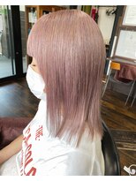 ガルボ ヘアー(garbo hair) #ピンクベージュ#ケアブリーチ#ハイトーン#下村スタイル