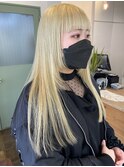 姫カット×ブロンド