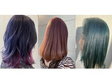 Wカラーもお勧め♪ケアブリーチ使用でダメージ軽減★ダブルカラー【ブリーチoｎカラー】で発色も色持ちも◎