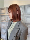 オレンジブラウンの外ハネボブ