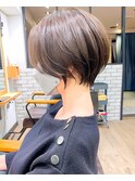 絶壁解消×くびれ×30代40代50代×前髪長め大人ショートボブ永