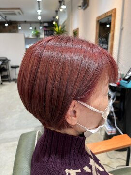 マーブルヘアー(Marble hair) 前下がりショートボブ