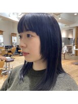 クラップス 上大岡(CLAPS)&nbsp;顔周りレイヤー/重めバング/ブルーブラック