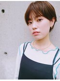 マッシュショート/大人ショート/ベージュカラー/似合わせカット