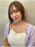 韓国前髪顔周り×切りっぱなしボブ【心斎橋/髪質改善】