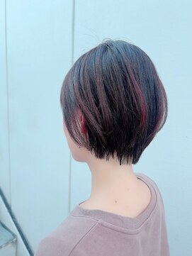 ルーファス 恵比寿 渋谷(Ruufus) ピンクカラー伸ばし中ショート【Ruufus恵比寿渋谷】2311