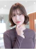 くびれボブ韓国レイヤー似合わせカットイメチェン前髪小顔