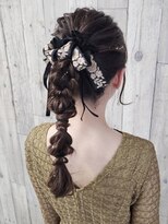 ラピスラズリ(Lapis Lazuli)&nbsp;あみあみポニー　2 （ヘアセット専門店　下通　熊本）