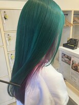 ヘアアートパーリオ 飾磨店(hair art PALIO) 緑×赤カラー