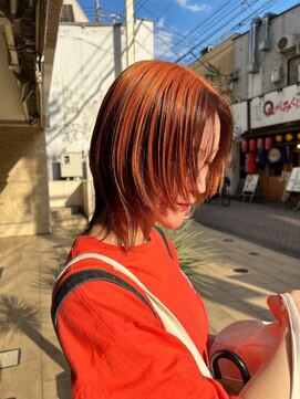 アース 高円寺店(HAIR & MAKE EARTH) オレンジ×ブラウン♪ 【@mppp_32485】