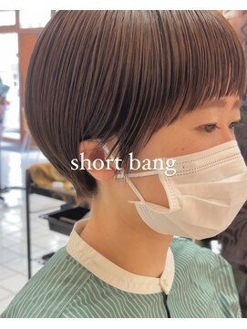 ヘアーアンドメイク サワ 上田本店(SAWA) 20代30代大人可愛い丸みショートバングカット