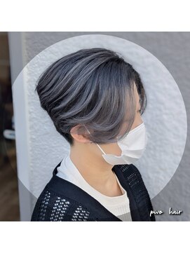 ピヴォヘアー(pivo hair) シャドールーツ　バレイヤージュ　　グレーパール