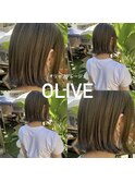 【くすみカラーオリーブグレージュ/ハイライトカラー】