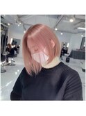 1黒髪ボブルフネビージュ小顔ワンレンダークアッシュ