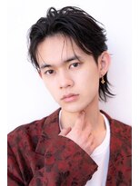 メゾンアルブル 向ヶ丘遊園 登戸(maison ARBLE)&nbsp;メンズセンターパートオールバックフェザーパーマショートウルフ