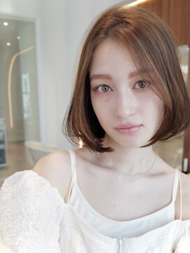 エースハバナ 渋谷(1 HAVANA) 流れる顔周りカット/20代30代大人上品/オリーブベージュ