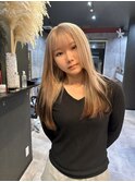 毛先カラー