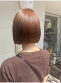 ミニボブ×オレンジカラー