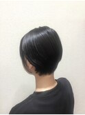 20代30代40代大人かわいい前下がりショートボブ×ツヤ感黒髪暗髪