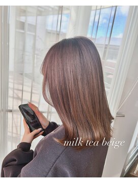 【レディースヘア/ヘアカラー/ミルクティーベージュ】
