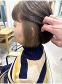 ミニボブ★インナーカラー★ミルクティベージュ★イメチェン