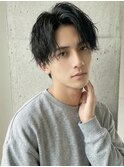 コンマバングシャドウパーマ黒髪ルーズショートA11浦和20代30代!