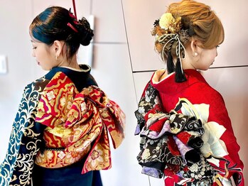 ジュノヘアー(Juno.hair)の写真/《土日祝は朝8時～受付OK》落ち着いた空間のプライベートサロン〈Juno.hair〉で、特別な日を彩ります＊
