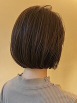 トップヘアー スパアンドリラクゼーション 安城(spa&relaxation)&nbsp;安城丸みショートボブミニボブショコラブラウン面長丸顔20代30代
