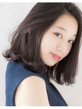 ナンバー 天王寺(NUMBER) 【number +uta*天王寺】きちんとセミディ×清潔感×暗髪アッシュ