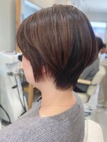 グラッシー センター北店(GLASSI)&nbsp;大人ショート美髪外ハネボブネオウルフアッシュブラウン縮毛矯正