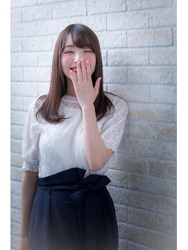 ヘアーアートシフォン 池袋西口店(Hair art chiffon) セミウェットウェーブ暖色系カラーレイヤーミディアムハイライト