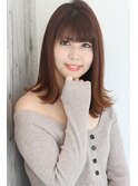髪質改善縮毛矯正×冬カラー×ミルクティアッシュ×前髪パッツン