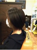 大人かわいい前下がりグラデーションボブインナーカラーベージュ