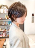 絶壁解消×くびれ×30代40代50代×前髪長め大人ショートボブ永