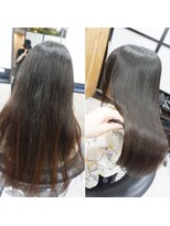 ヘアテリア リュウ 大塚(hair teria ryu) 面を整えてツヤ髪・表面髪質改善ストレート&艶カラー