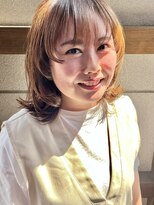 ヘアメイク マルナ 本店(HAIR MAKE MALUNA) 【MALUNA ヒマワリ】くびれボブミディ×顔周りレイヤー