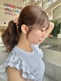 ミンクス渋谷スマートサロン(MINX shibuya smart salon) 結んでも可愛い顔周りカット。顔周り絶対に割りません!