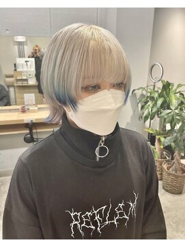 イオール 北千住(ior) ショートウルフ×デザインブルー【ior北千住】