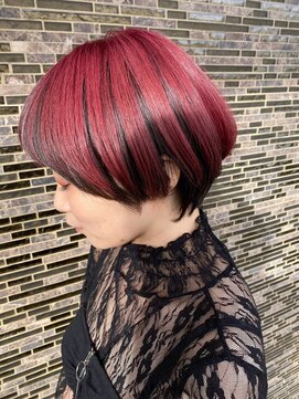 ヘアーアトリエ ラフェル(hair atelier Rafel) ショート×ひし形ショートボブ アンブレラカラー