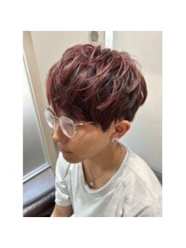 アトリア 横浜(Atria) 束感カット×ハイライト ピンクブラウン