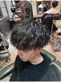 ツイストスパイラル無造作マッシュパーマ